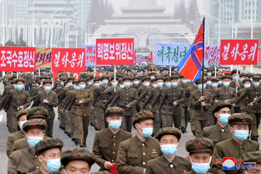 Meeting and March of Youth and Students Held in DPRK