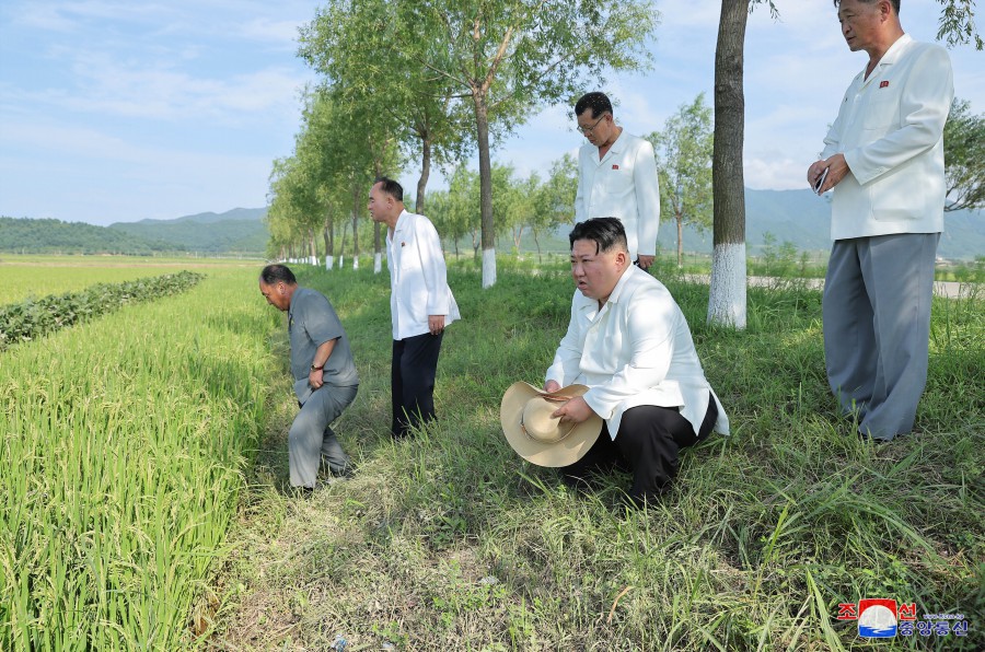 Respected Comrade Kim Jong Un Inspects Ogye and Wollang Farms in Anbyon County of Kangwon Province