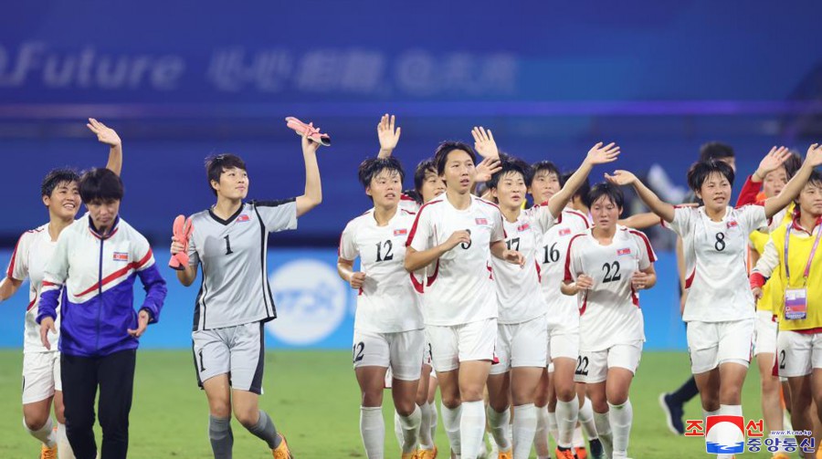 DPRK Women's Football Team Advances into Finals at 19th Asian Games