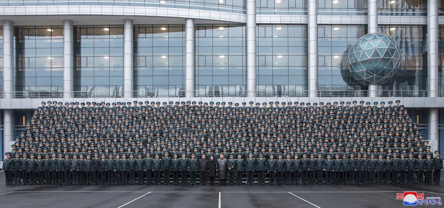 Respected Comrade Kim Jong Un Has Photo Session with Those Who Contributed to Launch of Reconnaissance Satellite