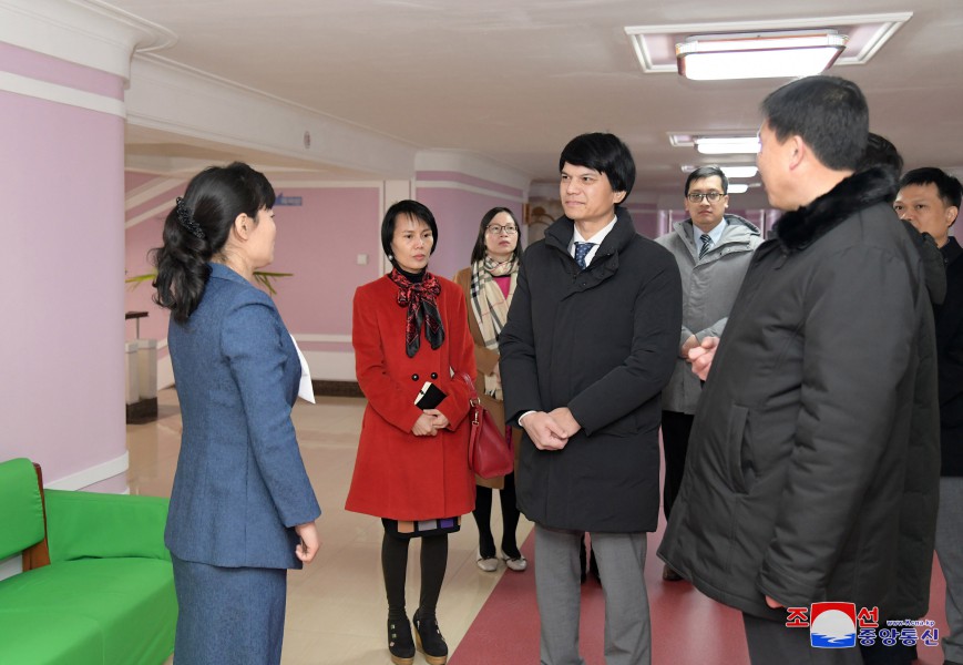 Vietnamese Embassy Members Visit Pyongyang Kim Jong Suk Textile Mill