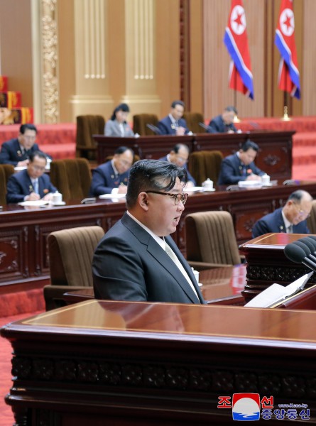 Respected Comrade Kim Jong Un Makes Policy Speech at 10th Session of 14th SPA