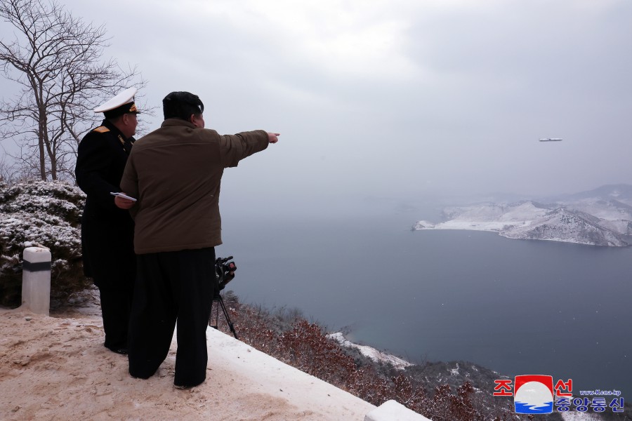Respected Comrade Kim Jong Un Guides Test-fire of Submarine-launched Strategic Cruise Missile