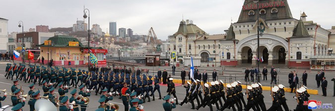 Товарищ Ким Чен Ын прибыл в г. Владивосток России