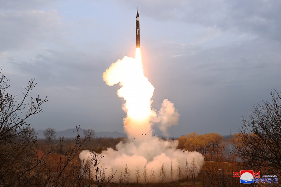 DPRK Missile Administration Succeeds in Test-fire of New-type Intermediate-range Hypersonic Missile