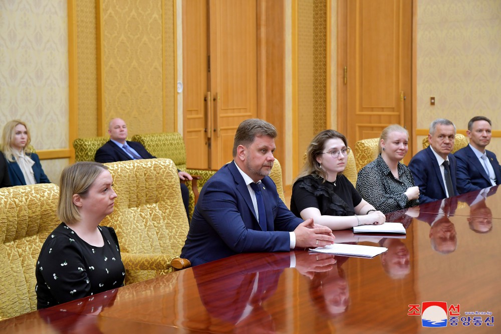 Vice-chairman of Standing Committee of DPRK SPA Meets Russian Delegation