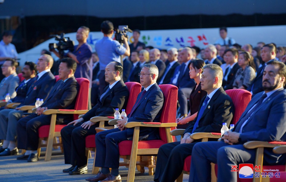 Ceremony of Lighting Fire for Int'l Martial Arts Games Held in Pyongyang