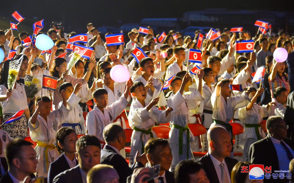 Ceremony of Lighting Fire for Int'l Martial Arts Games Held in Pyongyang