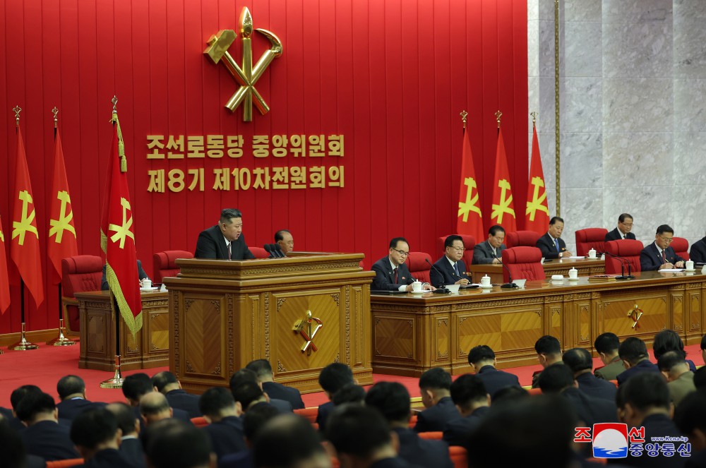 Report on Enlarged Meeting of Tenth Plenary Meeting of Eighth Central Committee of WPK