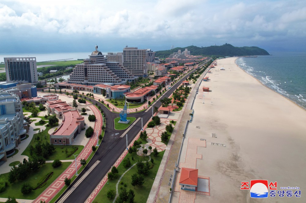 Respected Comrade Kim Jong Un Gives Field Guidance over Construction of Wonsan Kalma Coastal Tourist Area