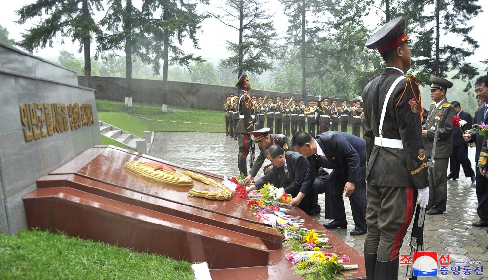 Flowers Laid at Statues, Cemeteries and Graves of Martyrs and Memorial Towers