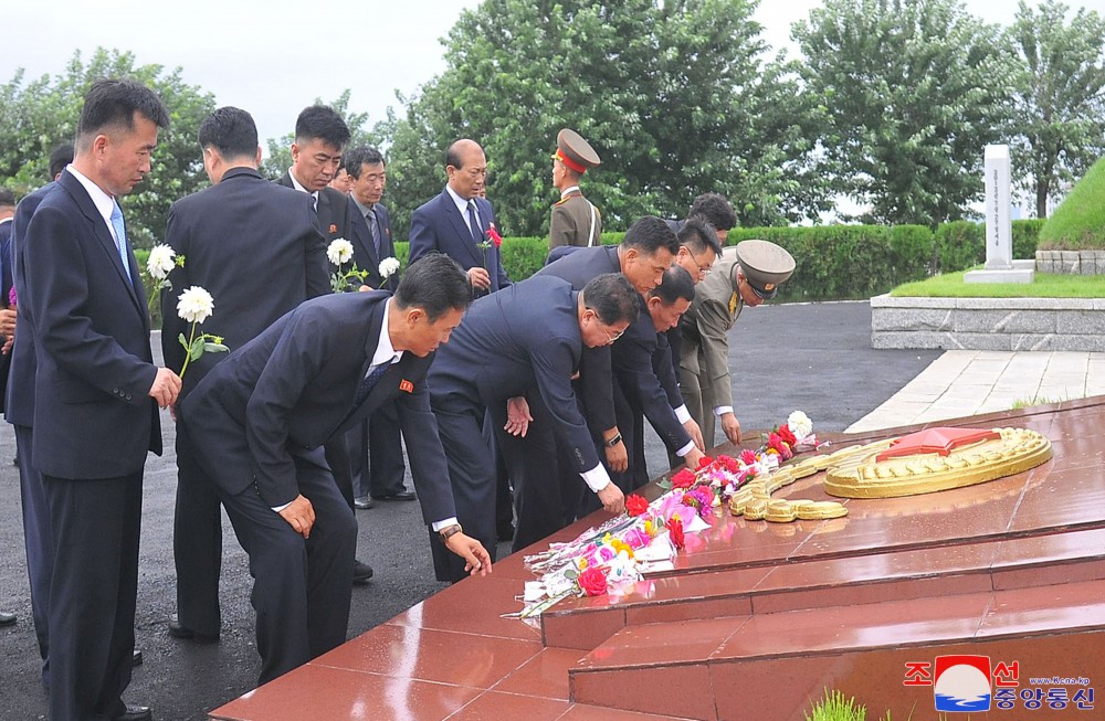 Flowers Laid at Statues, Cemeteries and Graves of Martyrs and Memorial Towers