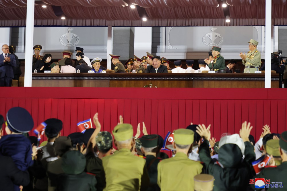 Ceremony of Commemorative March of Columns Symbolic of Units in Fatherland Liberation War Held