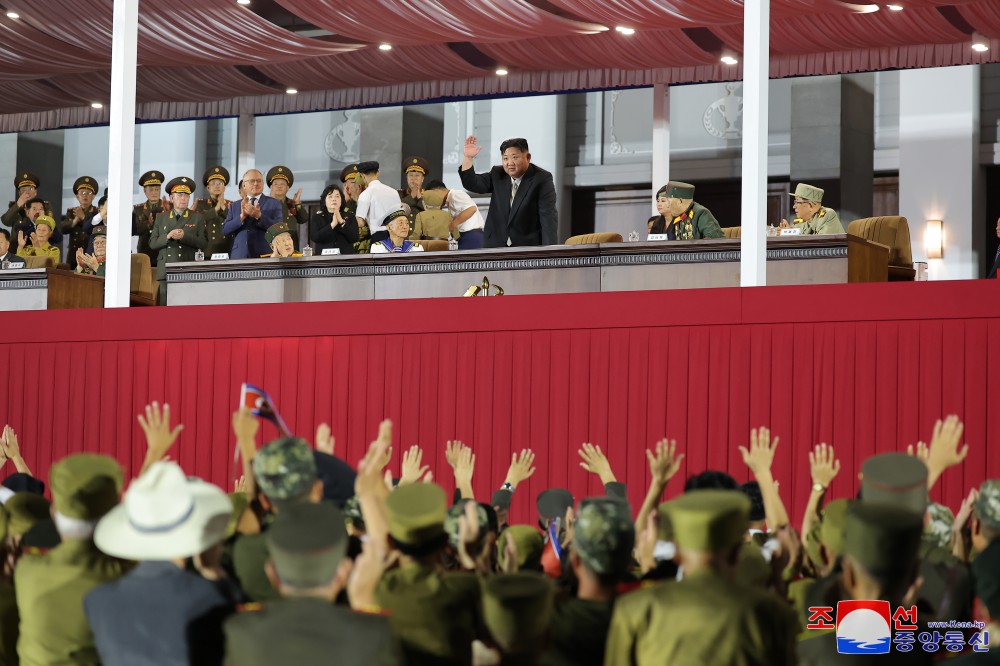 Ceremony of Commemorative March of Columns Symbolic of Units in Fatherland Liberation War Held