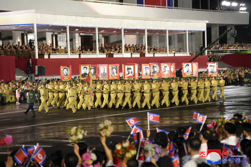 Ceremony of Commemorative March of Columns Symbolic of Units in Fatherland Liberation War Held