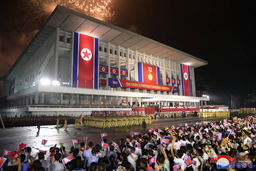 Ceremony of Commemorative March of Columns Symbolic of Units in Fatherland Liberation War Held