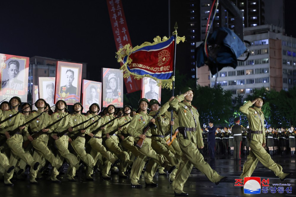 Ceremony of Commemorative March of Columns Symbolic of Units in Fatherland Liberation War Held