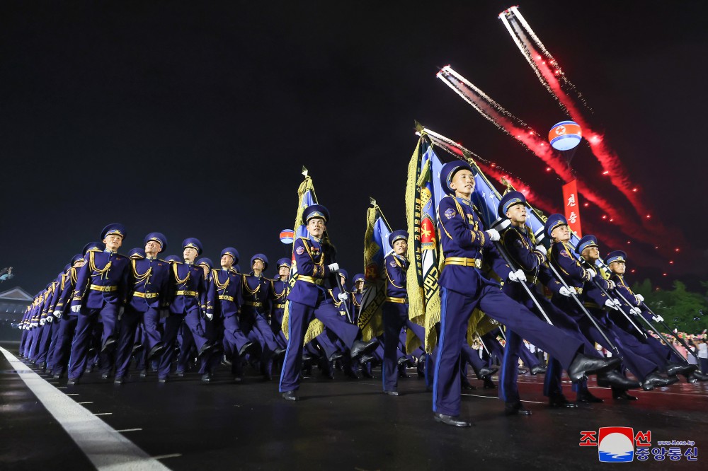 Ceremony of Commemorative March of Columns Symbolic of Units in Fatherland Liberation War Held