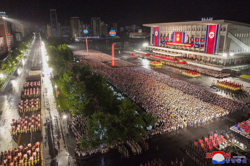 Ceremony of Commemorative March of Columns Symbolic of Units in Fatherland Liberation War Held