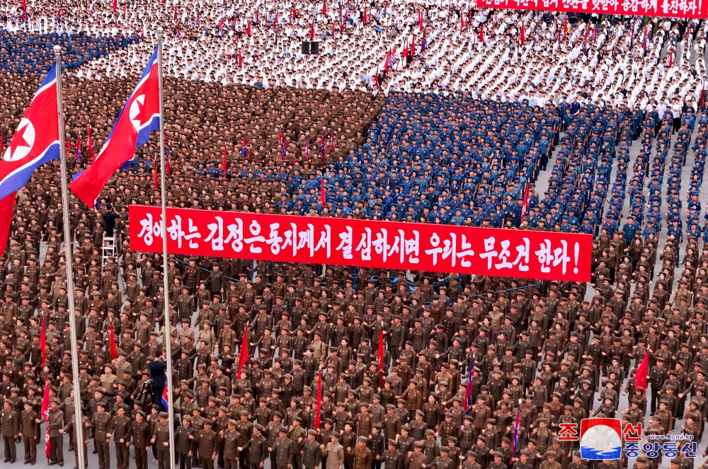 Ceremony of Paektusan Hero Youth Shock Brigade's Departure for Rehabilitation Sites in North Phyongan Province Takes Place