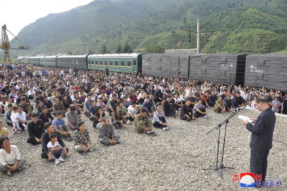 WPK Central Committee Sends Aid Materials to Flood Victims in Ryanggang Province of DPRK