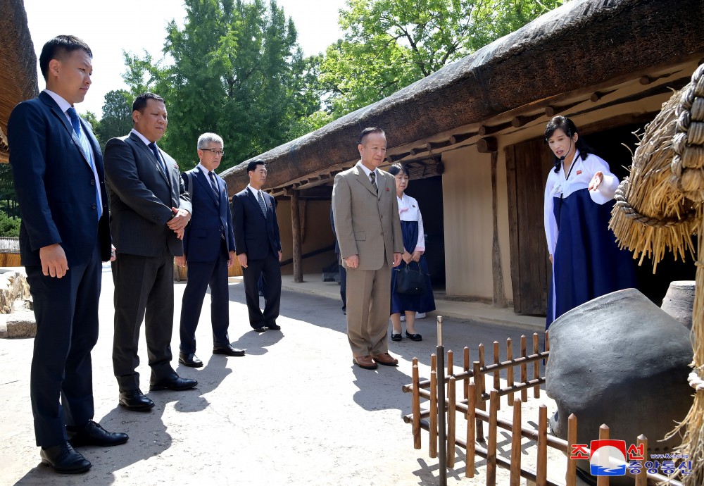 Visita a Mangyongdae el grupo de felicitación de los coreanos en Japón