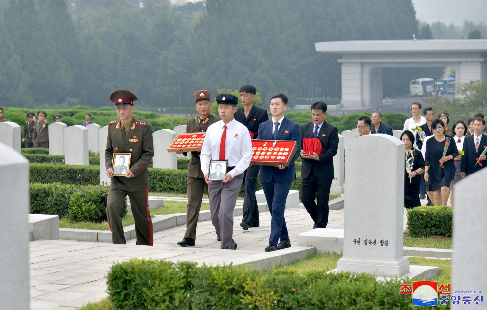 More Remains of Martyrs Buried at Patriotic Martyrs Cemetery in DPRK