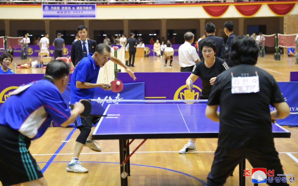 Sports Contest of Aged People and Amateurs Held