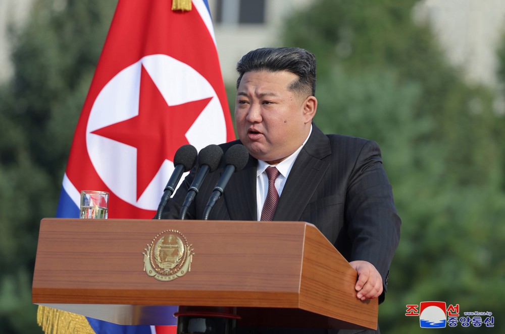 Respected Comrade Kim Jong Un Pays Congratulatory Visit to Kim Jong Un University of National Defence