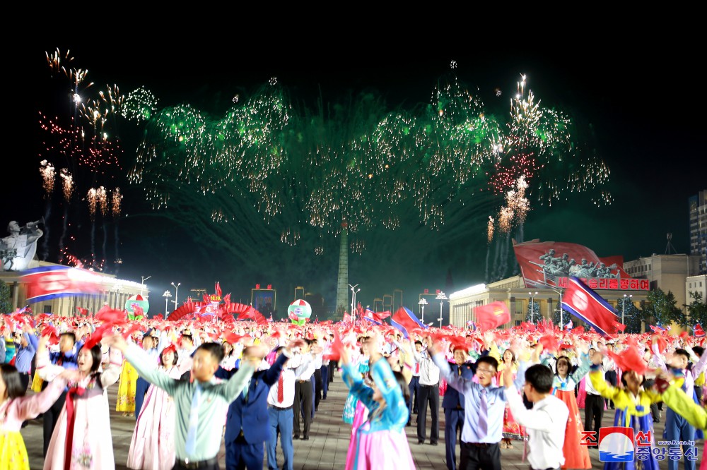 Evening Gala and Firework Display Held in DPRK