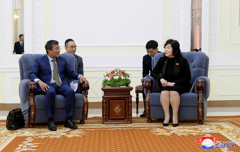 DPRK Foreign Minister Meets Vietnamese Foreign Ministry Delegation