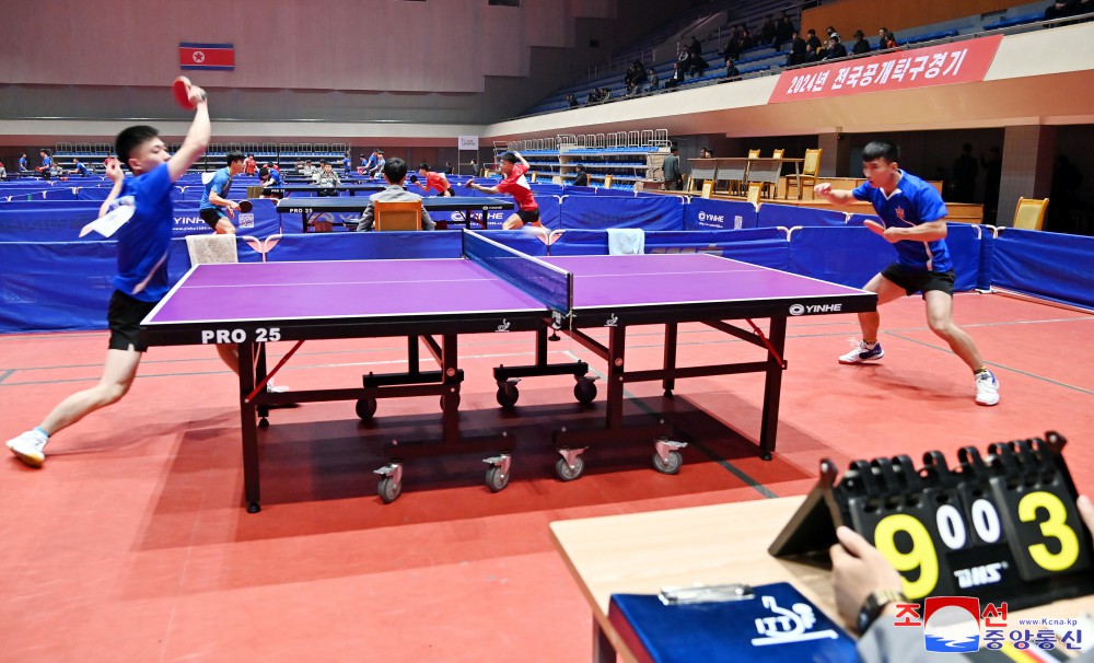 2024 National Open Table-Tennis Tournament Begins in DPRK