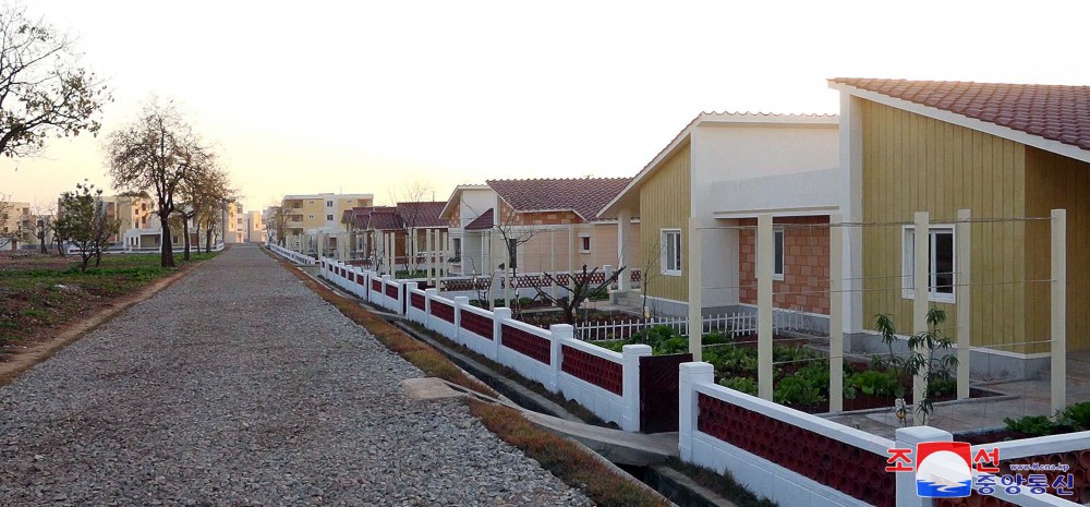 New Houses Built at Ryongchon Farm in Hwangju County of DPRK