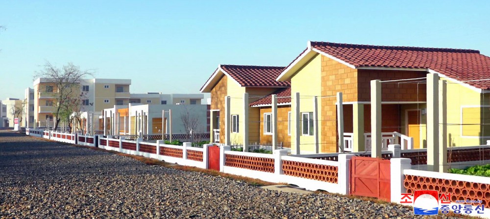 New Houses Built at Ryongchon Farm in Hwangju County of DPRK