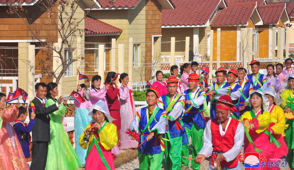 New Houses Built at Ryongchon Farm in Hwangju County of DPRK