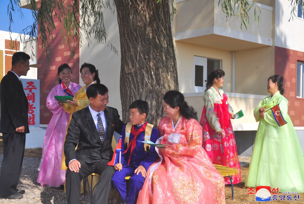 New Houses Built at Ryongchon Farm in Hwangju County of DPRK