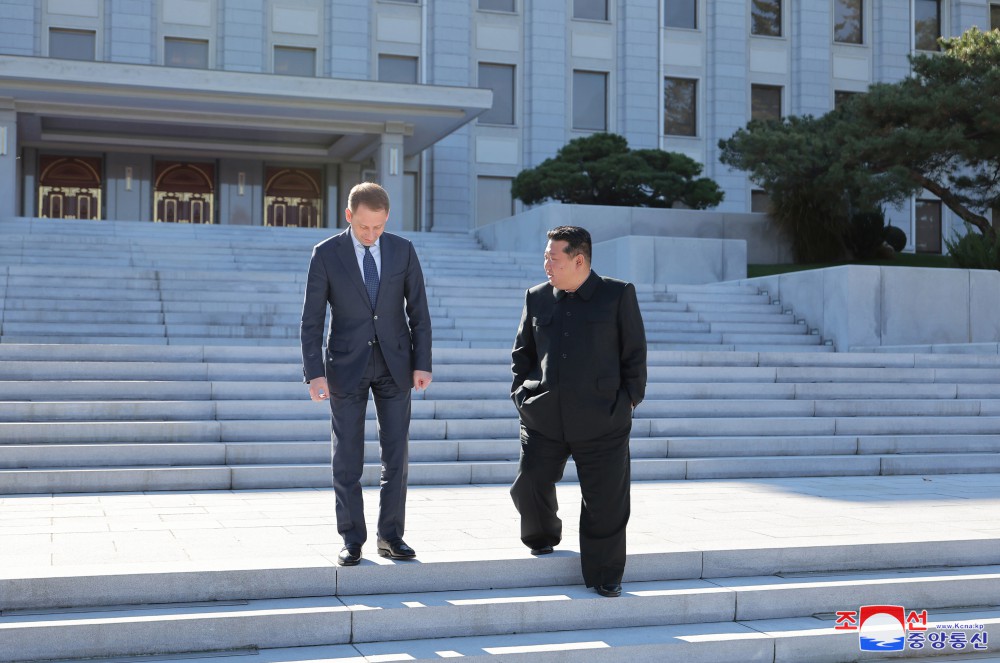 Respected Comrade Kim Jong Un Meets Minister of Natural Resources and Ecology of Russian Federation Alexandr Kozlov