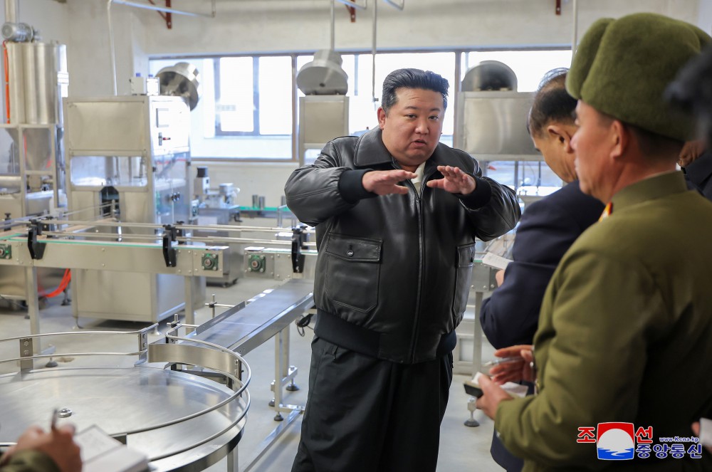 Respected Comrade Kim Jong Un Inspects Regional-Industry Factories under Construction in Songchon County