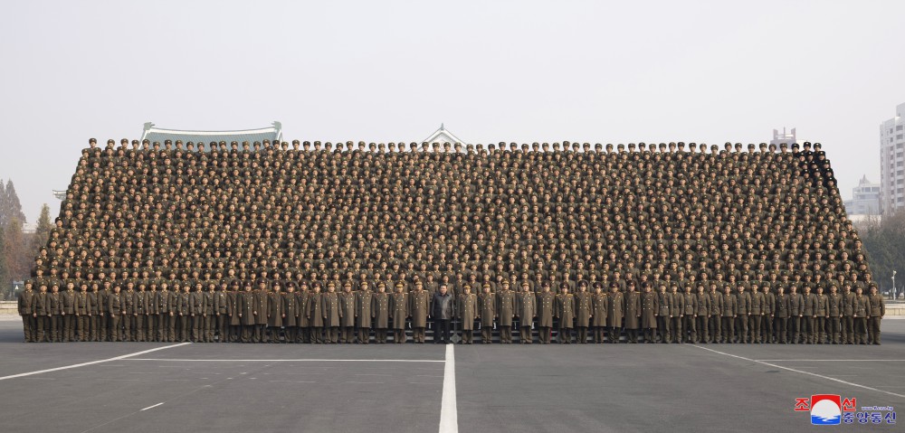 Respected Comrade Kim Jong Un Has Photo Session with Participants in Fourth Conference of Battalion Commanders and Political Instructors of KPA