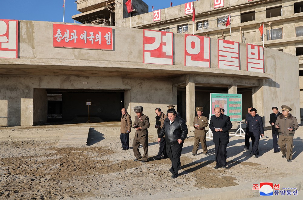 Respected Comrade Kim Jong Un Inspects Sinpho City Offshore Farm in South Hamgyong Province under Construction