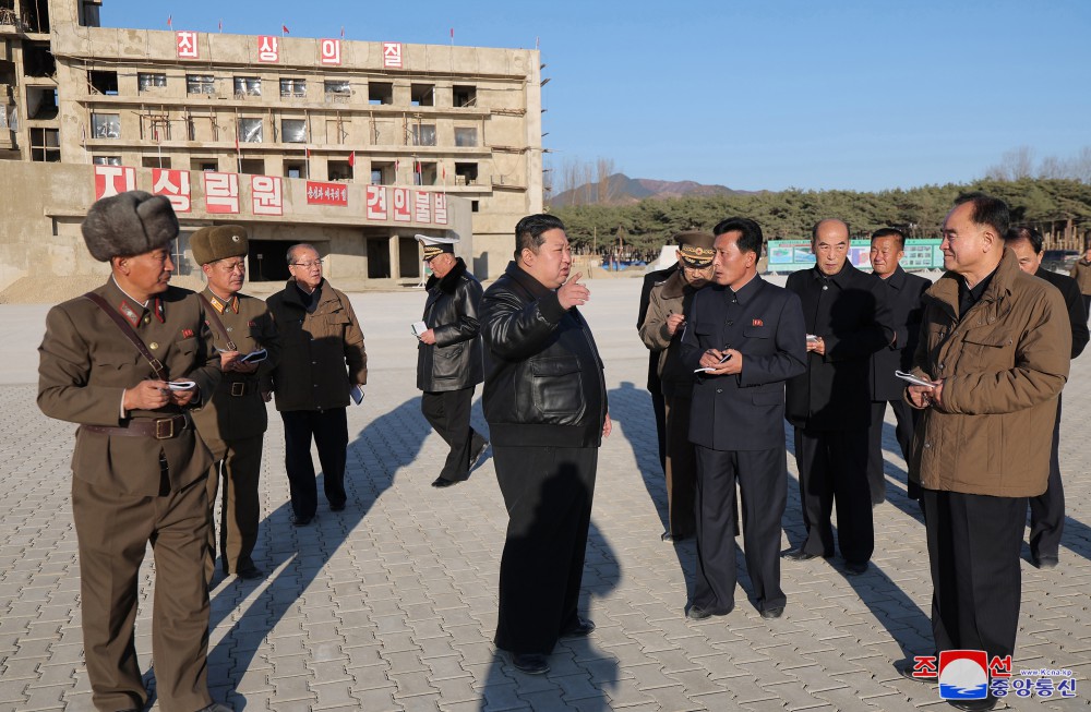 Respected Comrade Kim Jong Un Inspects Sinpho City Offshore Farm in South Hamgyong Province under Construction