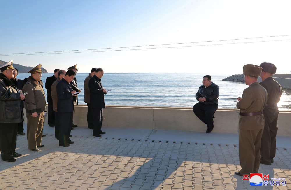 Respected Comrade Kim Jong Un Inspects Sinpho City Offshore Farm in South Hamgyong Province under Construction