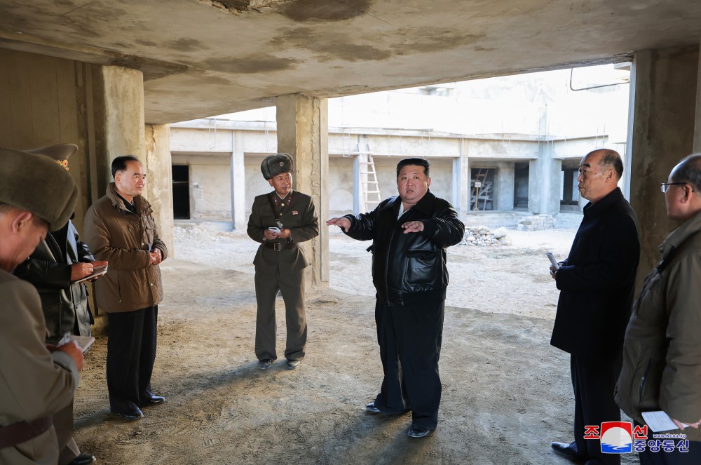 Respected Comrade Kim Jong Un Inspects Sinpho City Offshore Farm in South Hamgyong Province under Construction