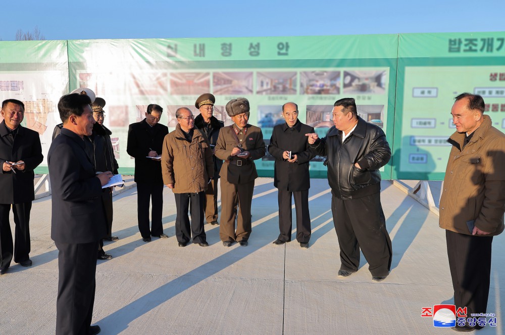 Respected Comrade Kim Jong Un Inspects Sinpho City Offshore Farm in South Hamgyong Province under Construction