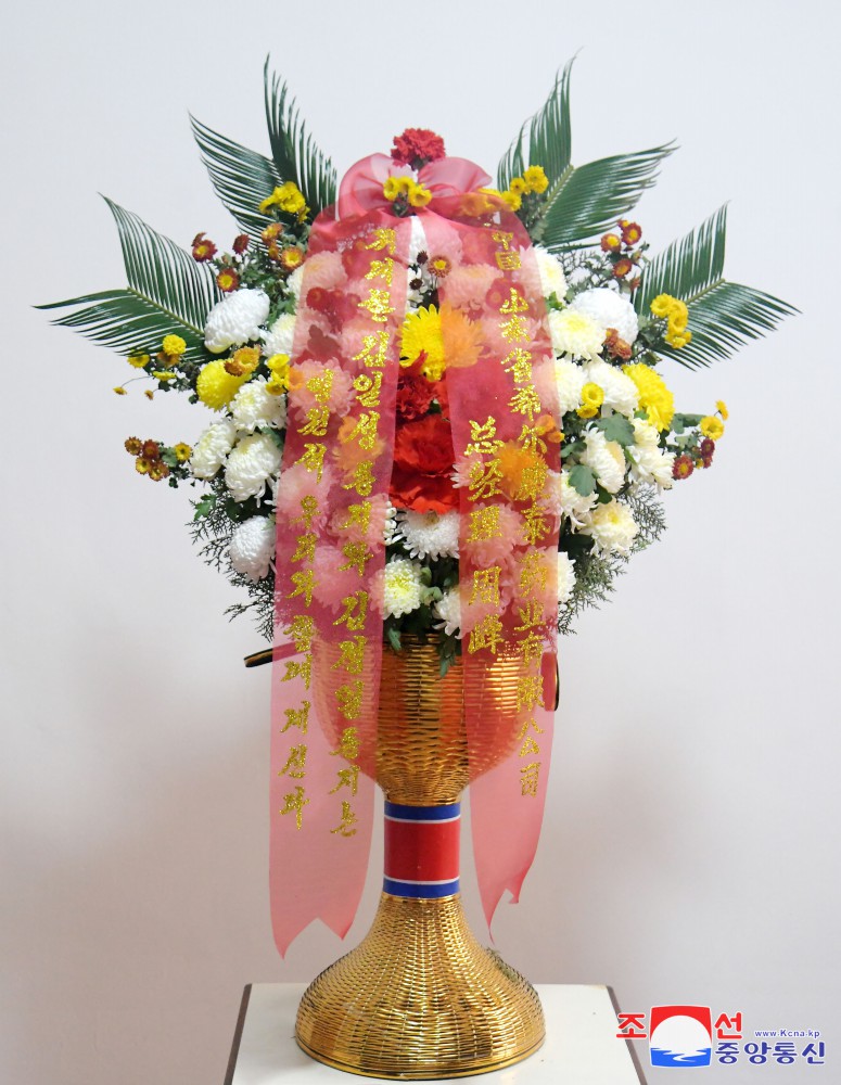 Floral Baskets Sent to Statues of Great Leaders from Abroad