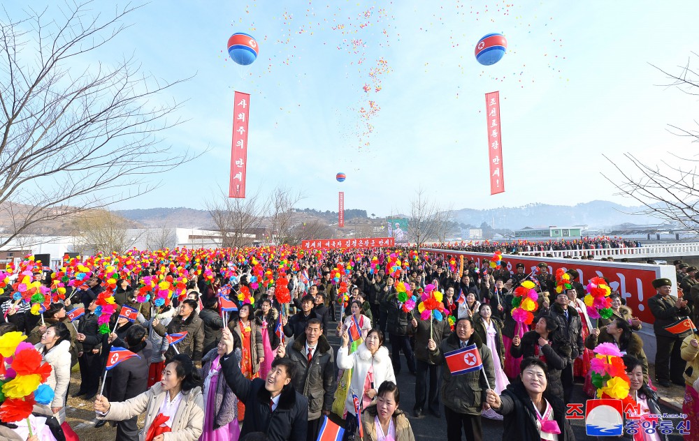 People of Jangphung County, Kaesong Municipality of DPRK Celebrate Inauguration of Regional-Industry Factories