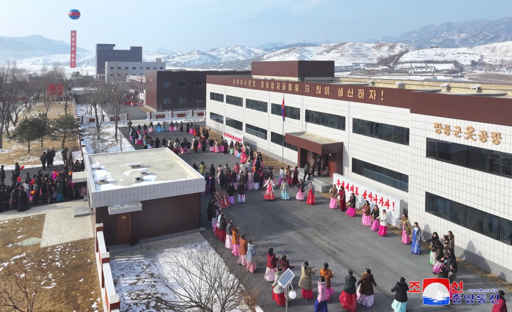 People of Jangphung County, Kaesong Municipality of DPRK Celebrate Inauguration of Regional-Industry Factories