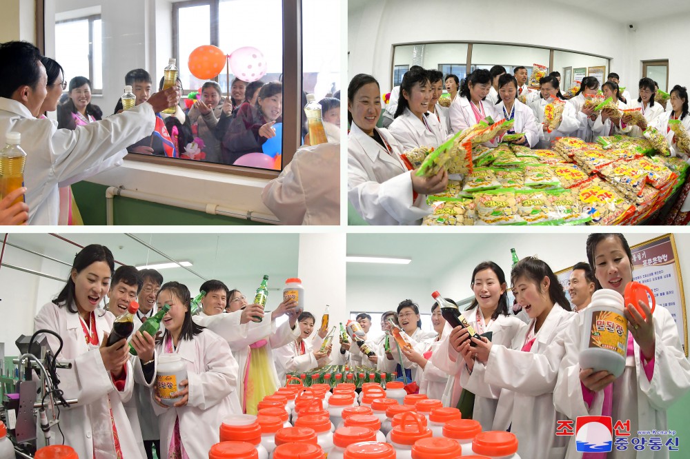 People of Jangphung County, Kaesong Municipality of DPRK Celebrate Inauguration of Regional-Industry Factories