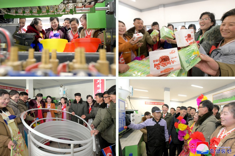 People of Jangphung County, Kaesong Municipality of DPRK Celebrate Inauguration of Regional-Industry Factories