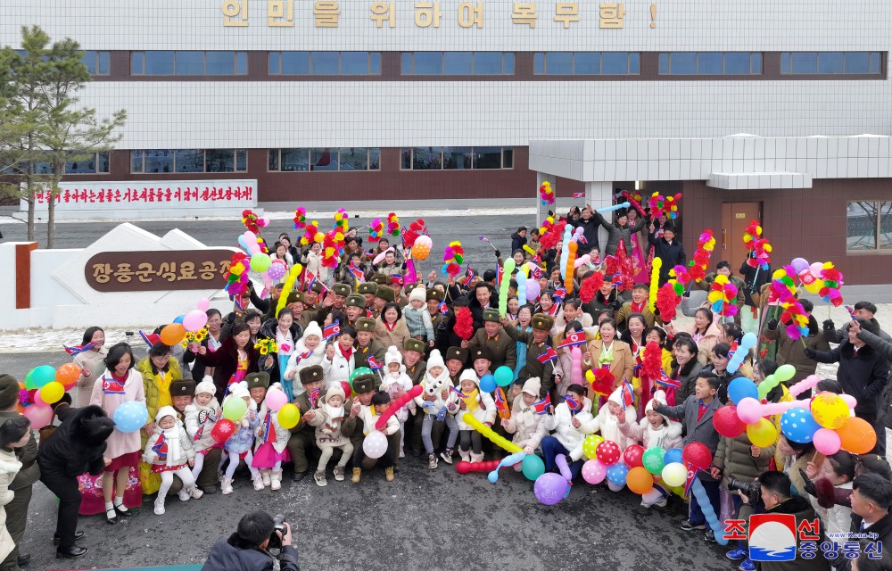 People of Jangphung County, Kaesong Municipality of DPRK Celebrate Inauguration of Regional-Industry Factories